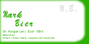 mark bier business card